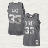 Maglia Larry Bird NO 33 Boston Celtics Mitchell & Ness 1985-86 Grigio