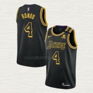 Maglia Rajon Rondo NO 4 Los Angeles Lakers Mamba 2021-22 Nero