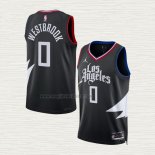 Maglia Russell Westbrook NO 0 Los Angeles Clippers Statement Nero
