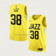 Maglia Saben Lee NO 38 Utah Jazz Icon 2022-23 Giallo