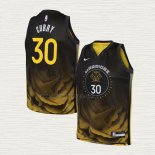 Maglia Stephen Curry NO 30 Bambino Golden State Warriors Citta 2022-23 Nero