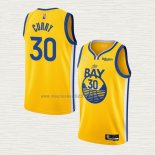 Maglia Stephen Curry NO 30 Golden State Warriors Statement 2021 Or