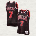 Maglia Toni Kukoc NO 7 Chicago Bulls Mitchell & Ness 1995-96 Nero