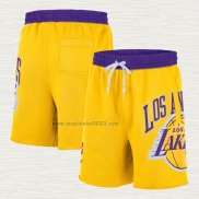 Pantaloncini Los Angeles Lakers Just Don Big Logo Giallo