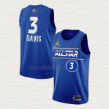 Maglia Anthony Davis NO 3 Los Angeles Lakers All Star 2021 Blu