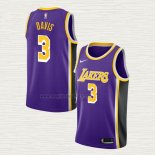 Maglia Anthony Davis NO 3 Los Angeles Lakers Statement Viola