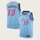 Maglia Bam Adebayo NO 13 Miami Heat Citta 2019-20 Blu