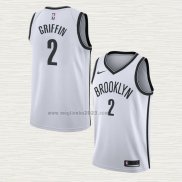 Maglia Blake Griffin NO 2 Brooklyn Nets Association 2020 Bianco