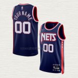 Maglia Brooklyn Nets Personalizzate Citta 2021-22 Blu