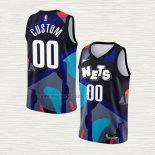 Maglia Brooklyn Nets Personalizzate Citta 2023-24 Nero