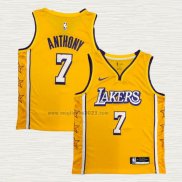 Maglia Carmelo Anthony NO 7 Los Angeles Lakers Citta 2019-20 Giallo