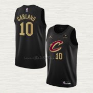Maglia Darius Garland NO 10 Cleveland Cavaliers Statement 2022-23 Nero