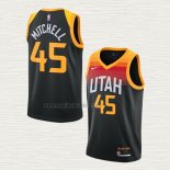 Maglia Donovan Mitchell NO 45 Utah Jazz Citta 2020-21 Nero