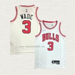 Maglia Dwyane Wade NO 3 Chicago Bulls Association 2021 Bianco