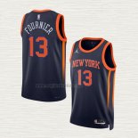 Maglia Evan Fournier NO 13 New York Knicks Statement 2022-23 Nero