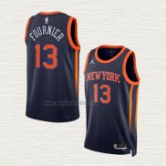 Maglia Evan Fournier NO 13 New York Knicks Statement 2022-23 Nero