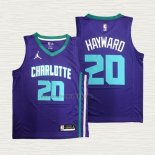 Maglia Gordon Hayward NO 20 Charlotte Hornets Statement 2020-21 Viola