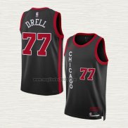Maglia Henri Drell NO 77 Chicago Bulls Citta 2023-24 Nero