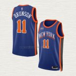 Maglia Jalen Brunson NO 11 New York Knicks Citta 2023-24 Blu