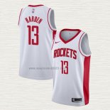 Maglia James Harden NO 13 Houston Rockets Association Bianco