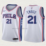 Maglia Joel Embiid NO 21 Bambino Philadelphia 76ers 2017-18 Bianco
