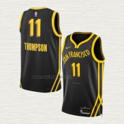 Maglia Klay Thompson NO 11 Golden State Warriors Citta 2023-24 Nero