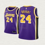 Maglia Kobe Bryant NO 24 Bambino Los Angeles Lakers Statement 2018 Viola