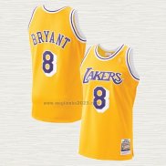 Maglia Kobe Bryant NO 8 Los Angeles Lakers Mitchell & Ness 1996-97 Giallo