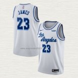 Maglia Lebron James NO 23 Los Angeles Lakers Classic 2019-20 Bianco