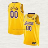 Maglia Los Angeles Lakers Personalizzate 75th Anniversary 2021-22 Giallo