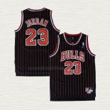 Maglia Michael Jordan NO 23 Chicago Bulls Throwback 1995-96 Nero