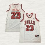 Maglia Michael Jordan NO 23 Chicago Bulls Throwback Bianco