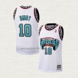 Maglia Mike Bibby NO 10 Memphis Grizzlies Throwback Historic Bianco