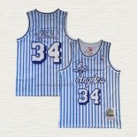 Maglia NO 34 Los Angeles Lakers Mitchell & Ness 1996-97 Blu Bianco Shaquille O'Neal