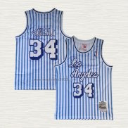 Maglia NO 34 Los Angeles Lakers Mitchell & Ness 1996-97 Blu Bianco Shaquille O'Neal