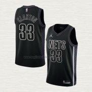 Maglia Nic Claxton NO 33 Brooklyn Nets Statement 2022-23 Nero