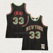 Maglia Patrick Ewing NO 33 New York Knicks Mitchell & Ness 1991-92 Nero