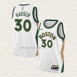 Maglia Sam Hauser NO 30 Boston Celtics Citta 2023-24 Bianco