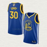 Maglia Stephen Curry NO 30 Golden State Warriors Icon 2022 NBA Finals Blu