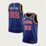 Maglia Andrew Wiggins NO 22 Golden State Warriors 75th Anniversary Blu