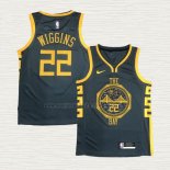 Maglia Andrew Wiggins NO 22 Golden State Warriors Citta 2018-19 Blu