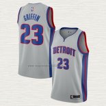 Maglia Blake Griffin NO 23 Detroit Pistons Statement 2020-21 Grigio