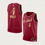 Maglia Evan Mobley NO 4 Cleveland Cavaliers Citta 2023-24 Rosso