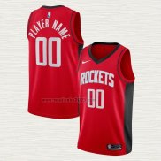 Maglia Houston Rockets Personalizzate Icon 2020-21 Rosso