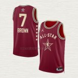 Maglia Jaylen Brown NO 7 Boston Celtics All Star 2024 Rosso