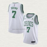 Maglia Jaylen Brown NO 7 Boston Celtics Association 2021-22 Bianco
