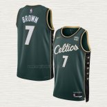 Maglia Jaylen Brown NO 7 Boston Celtics Citta 2022-23 Verde