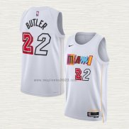 Maglia Jimmy Butler NO 22 Miami Heat Citta 2022-23 Bianco