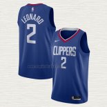 Maglia Kawhi Leonard NO 2 Los Angeles Clippers Icon 2020-21 Blu