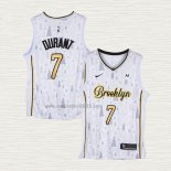 Maglia Kevin Durant NO 7 Brooklyn Nets Christmas Bianco